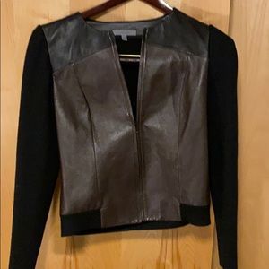 Leather and Knit Jacket